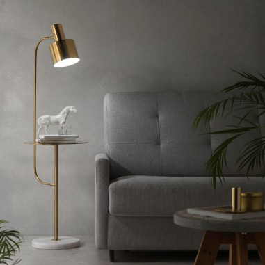 Lámpara de pie con mesa