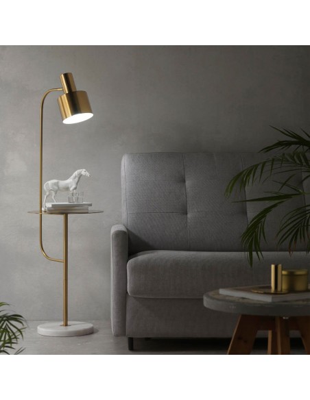 Lámpara de pie con mesa