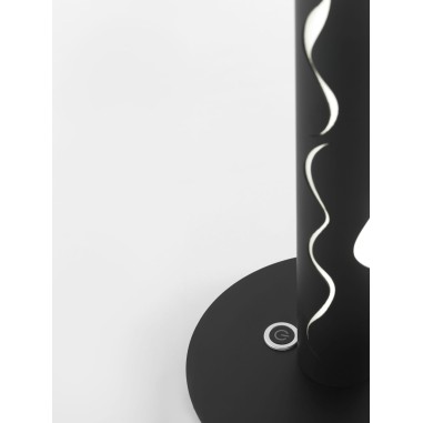 Pie Salón Negro con Corte a Laser