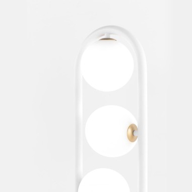 Lámpara de Pie Arco con Tulipas Redondas