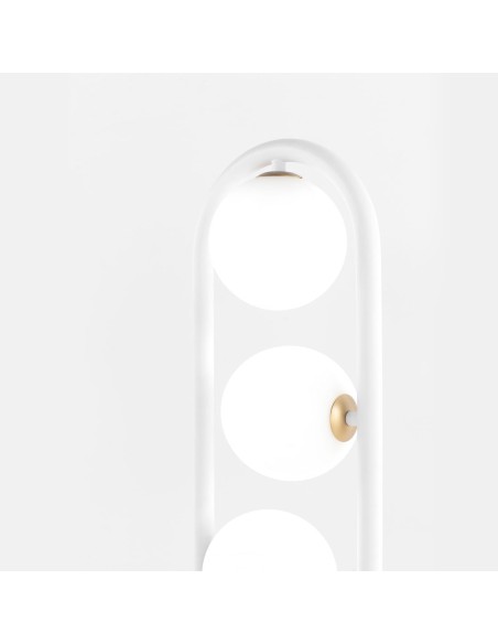 Lámpara de Pie Arco con Tulipas Redondas