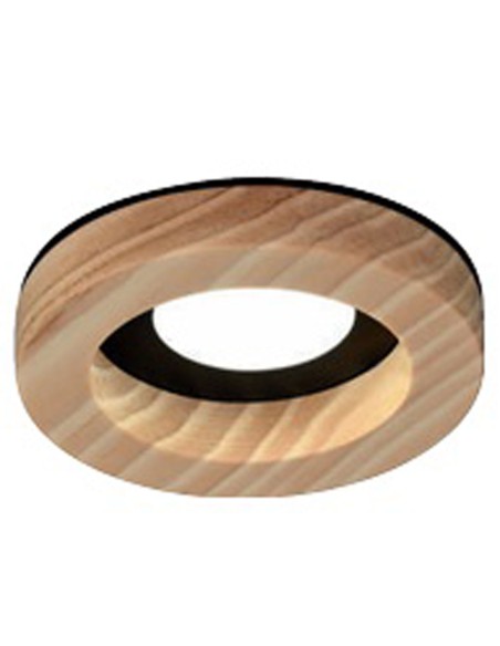 Focos de Empotrar con Madera Natural