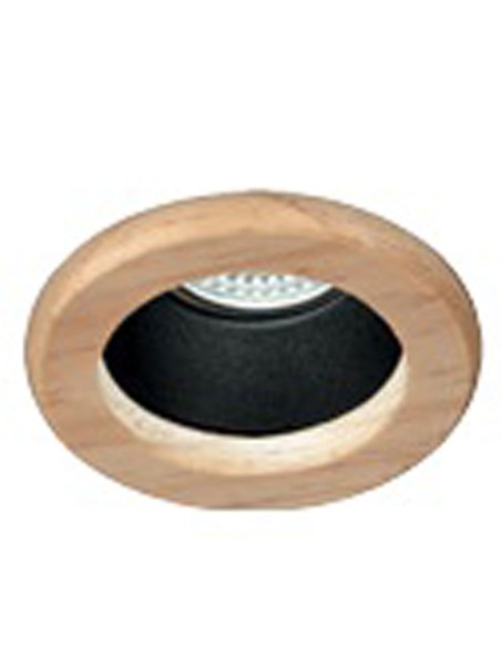 Empotrable Negro con Madera Natural