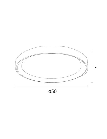 Plafones Led Difusor Interior Negro