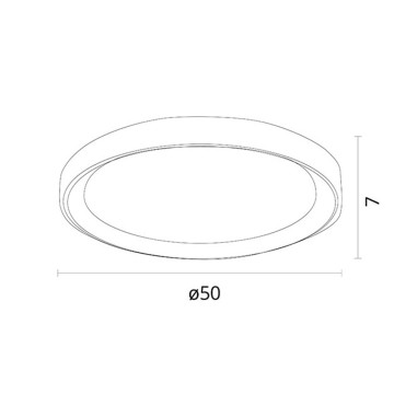 Plafón Led Salón Blanco Plata...