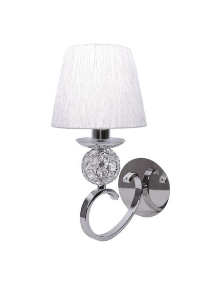 Aplique de pared bola de cristal acabado cromo