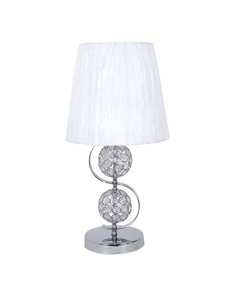 Lámparas de Mesa Cromo con Bolas de Cristales