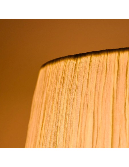 Lámpara 5 Luces Cuero con Cristales y Pantallas