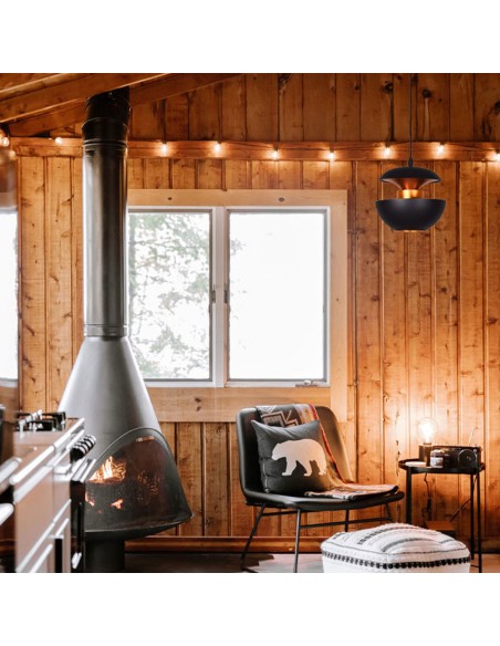 Lámparas Nórdicas Negras Oro 20 CM