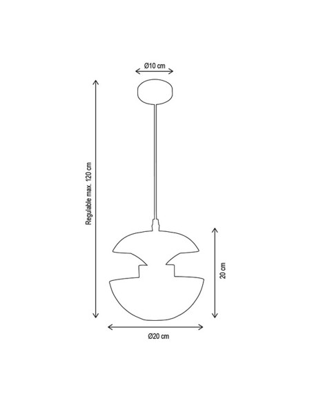 Lámparas Nórdicas Negras Oro 20 CM