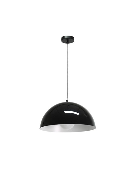 Lámparas metal media bola blanco y negro