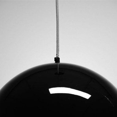 Lámpara Metal Media Bola Blanco o...