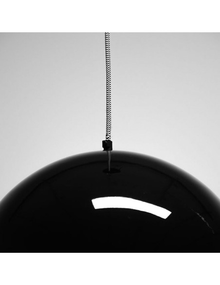 Lámpara Metal Media Bola Blanco o Negro 40 CM