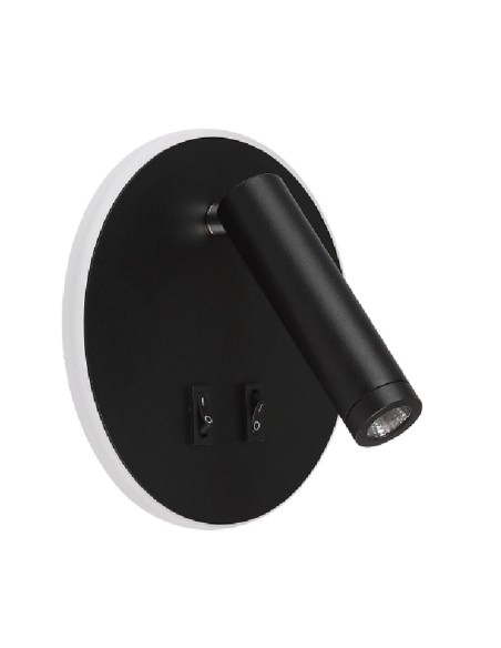 Aplique led negro doble encendido