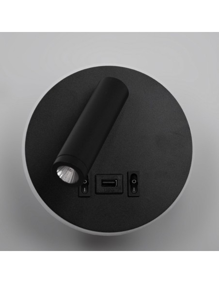 Apliques para Cabecero Negro 11W Doble Encendido y USB