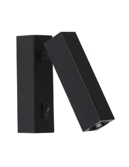 Aplique cabecero cuadrado negro led 3W
