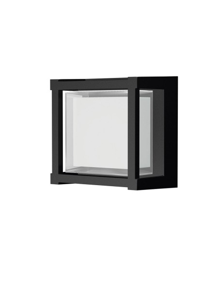 Aplique led exterior cuadrado pequeño negro