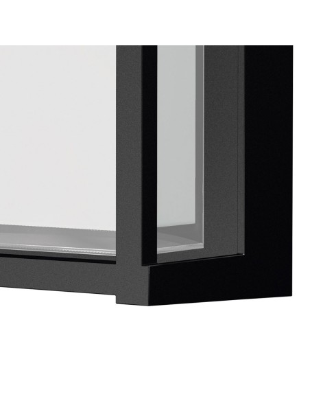 Aplique Exterior Cuadrado pequeño Negro 15W