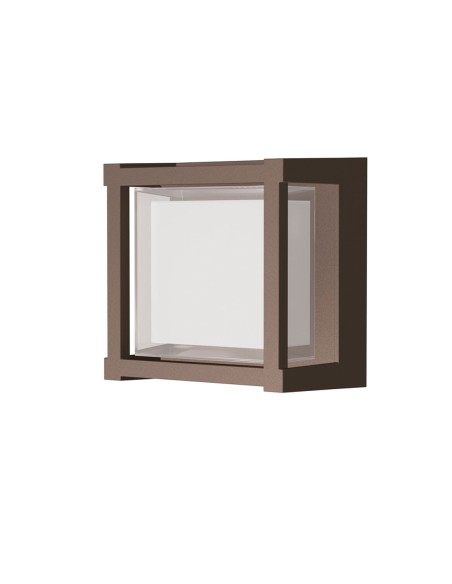 Aplique Exterior Cuadrado Pequeño Corten