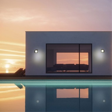 Aplique Exterior Cuadrado Pequeño Corten