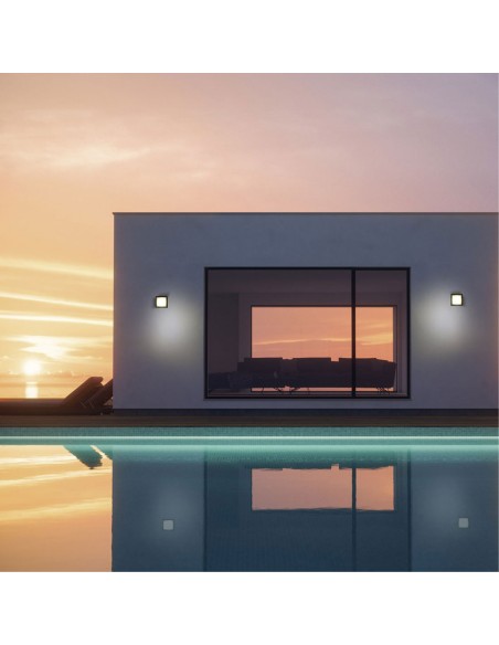 Aplique Exterior Cuadrado Pequeño Corten