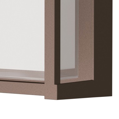 Aplique Exterior Cuadrado Pequeño Corten