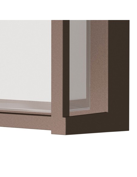 Aplique Exterior Cuadrado Pequeño Corten