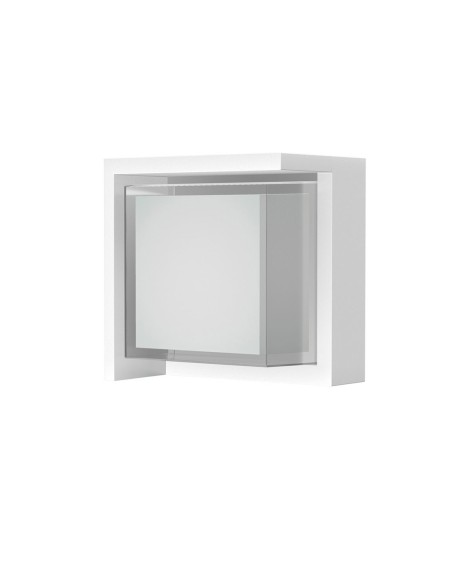 Aplique cuadrado terraza blanco exterior