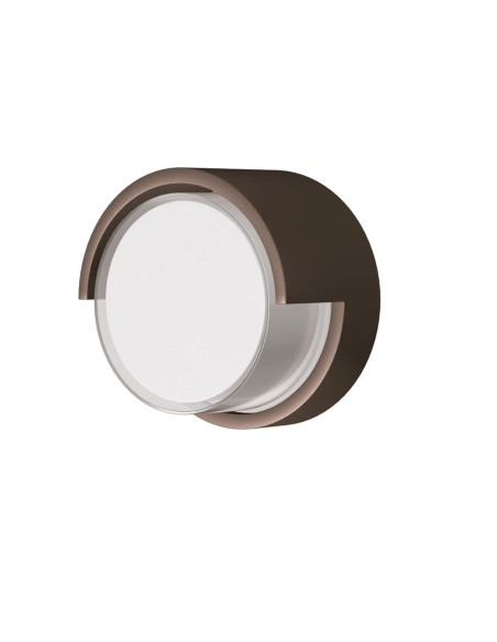 Aplique circular led para chalet corten