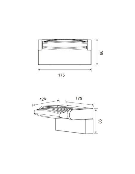 Comprar Aplique Exterior Abatible Gris Oscuro