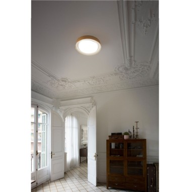 Plafón de Techo Elegante Blanco y...