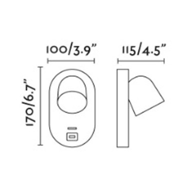 Aplique Lector y USB Orientable Blanco