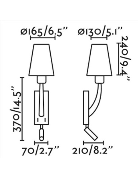 Aplique Clásico Oro Viejo con Lector y Pantalla Blanca