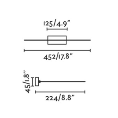 Apliques Cuadros Led 8W Negro