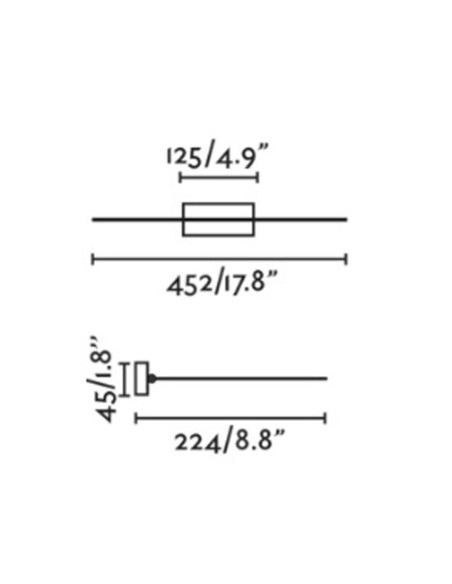 Apliques Cuadros Led 8W Negro