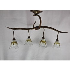 Lámpara Plafón 4 Tulipas...