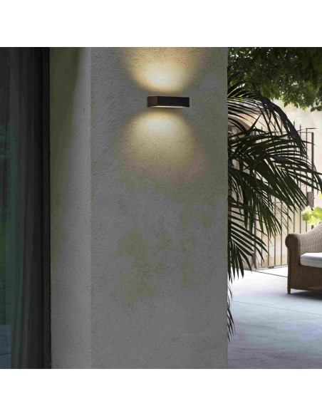 Luz Led Exterior Directa e Indirecta Marrón Oxido
