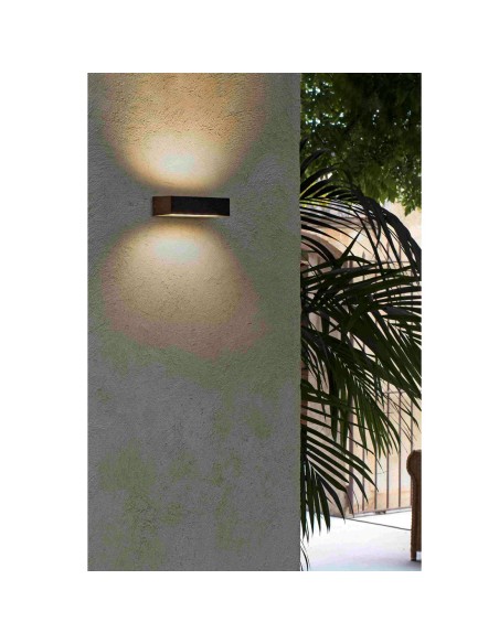 Luz Led Exterior Directa e Indirecta Marrón Oxido