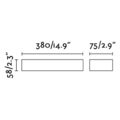 Aplique Luz Bidireccional 38 CM Blanco