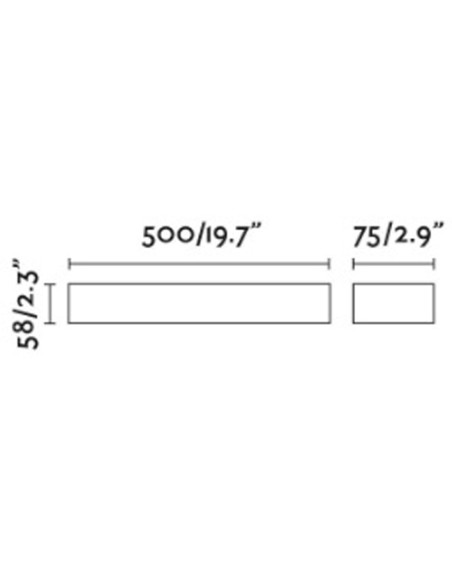 Aplique Led Bidireccional 50 CM Blanco