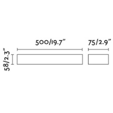 Aplique Led Bidireccional 50 CM Gris...