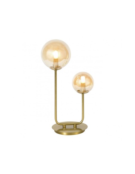 Sobremesa dorado con bolas ámbar