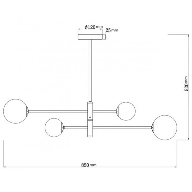 Lámpara dorada brazos orientables