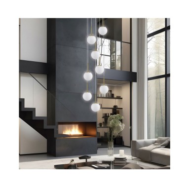 Lámpara de Techo 8 Alturas acabado latón