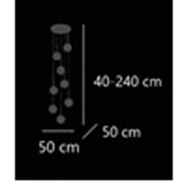 Lámpara de Techo 8 Alturas acabado latón