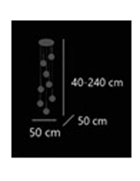 Lámpara de Techo 8 Alturas acabado latón