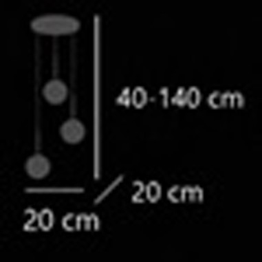 Lámparas Latón 3 Pisos con Tulipas Bolas