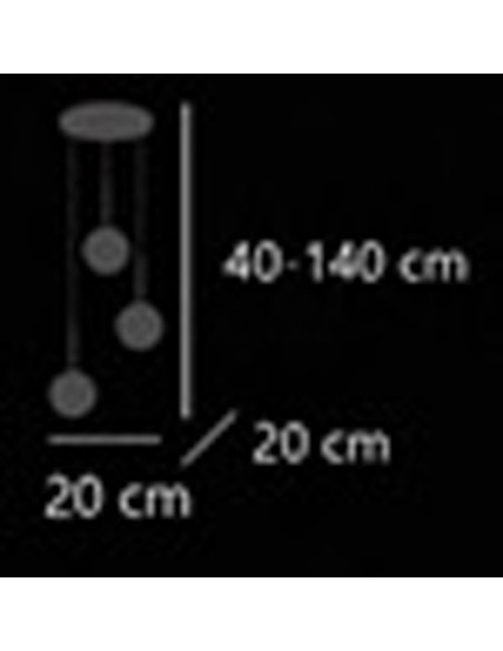 Lámparas Latón 3 Pisos con Tulipas Bolas