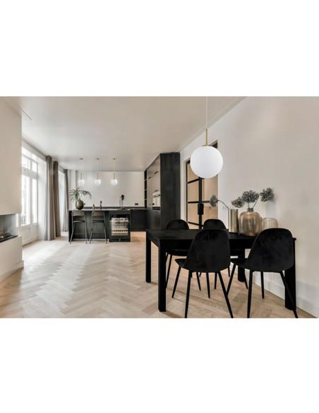 Lámpara Colgante Bola 35 Montura Cuero