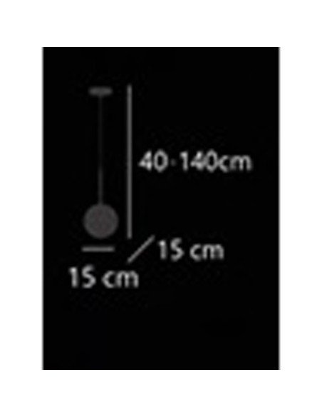 Lámpara Colgante Bola 15 Montura Cuero